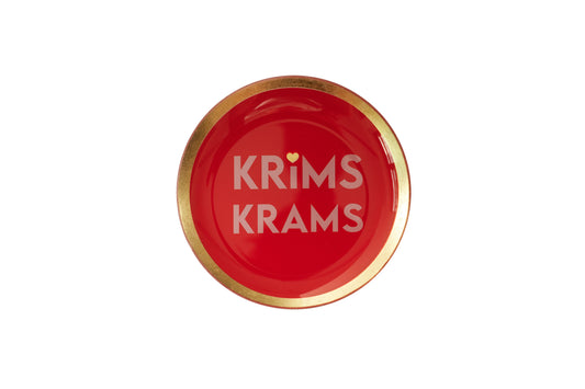 Love Plate KRIMS KRAMS, Glasteller M, rund, rot