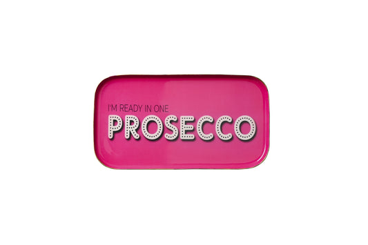 Love Tray PROSECCO, Deko-Tablett S,  pink