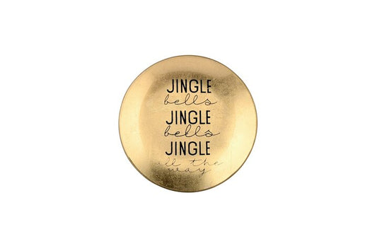 Love Plate JINGLE BELLS, Glasteller S, rund, gold