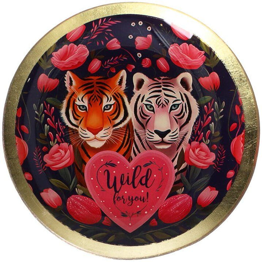 Love Plate WILD FOR YOU , Glasteller M, rund schwarz