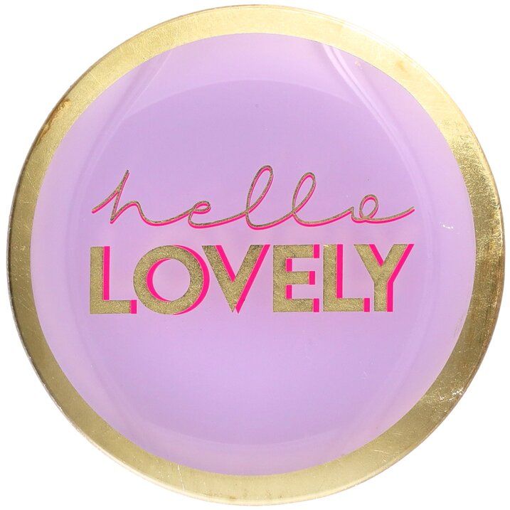 Love Plate HELLO LOVELY , Glasteller M, rund,lila