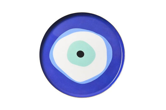 Love Tray AUGE, Deko-Tablett M, rund, Blau